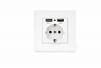IP kamera paslėpta sienos rozetėje balta