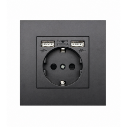 IP kamera paslėpta sienos rozetėje juoda